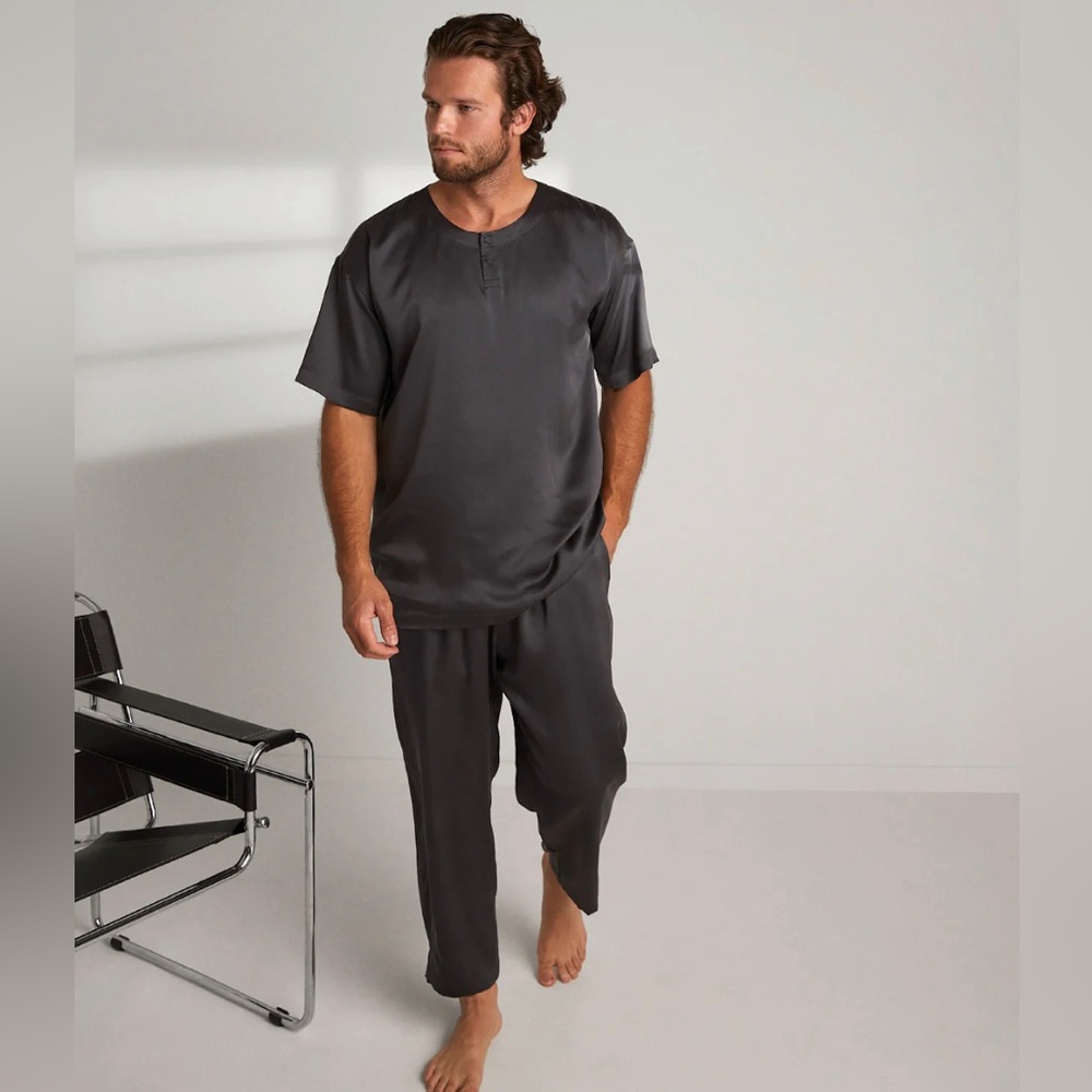 NWT Lunya Lahgo Men’s Washable Silk PJ Pajama Set